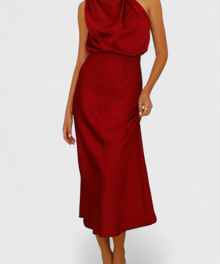 Rina - Eleganta Kleita ar Drapējumu