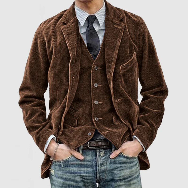 Matěj – Vintage Samta Komplekts Žakete + Veste