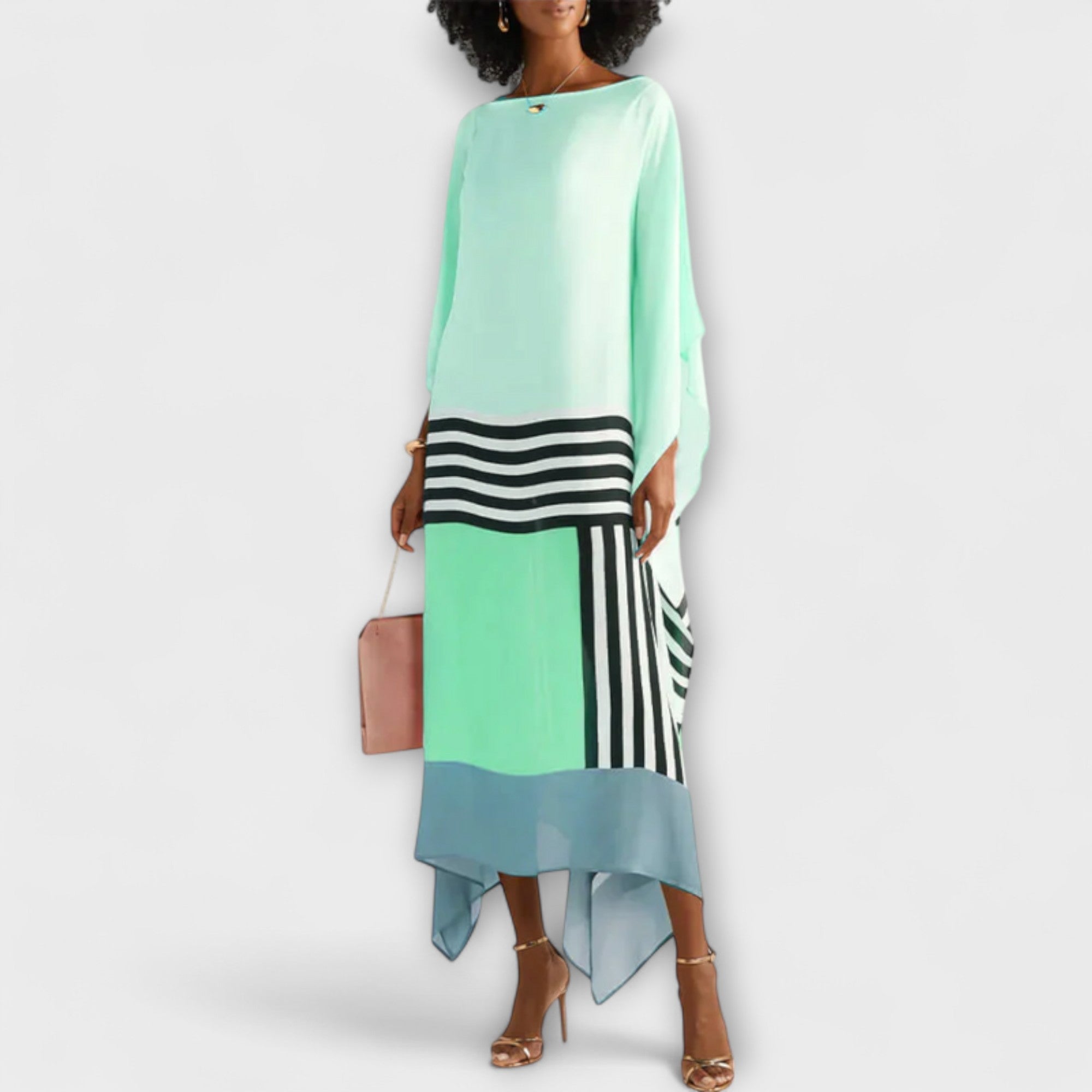 Elenora - Ģeometrisks kaftans ar brīvu griezumu
