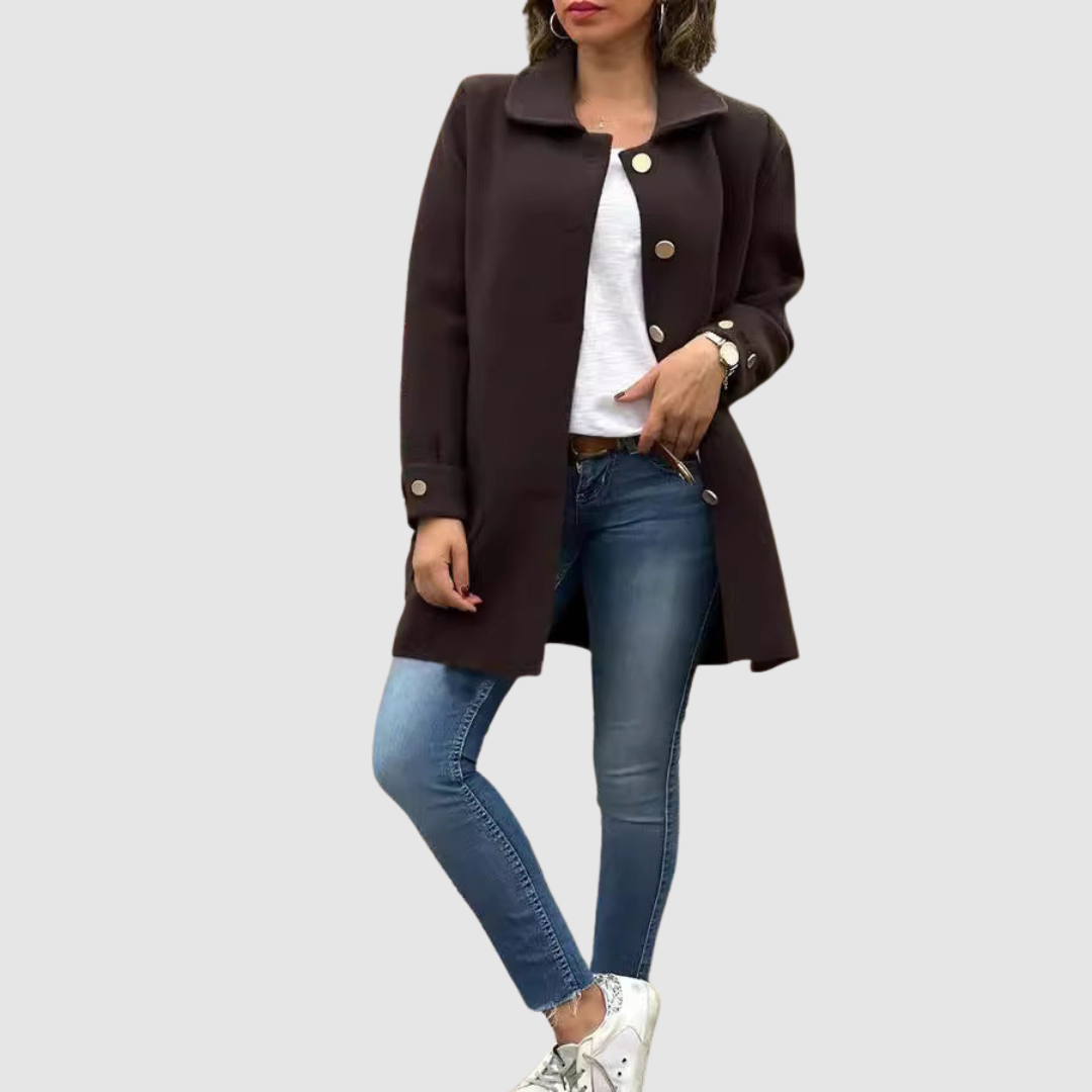 Martina - Klasisks oversized mētelis ar pogām