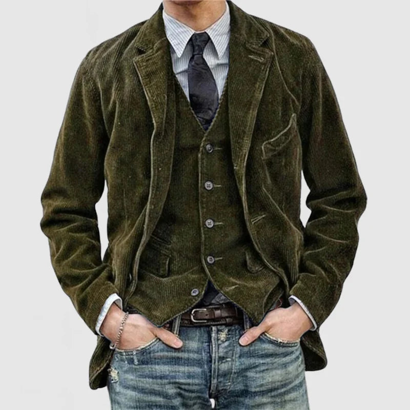 Matěj – Vintage Samta Komplekts Žakete + Veste