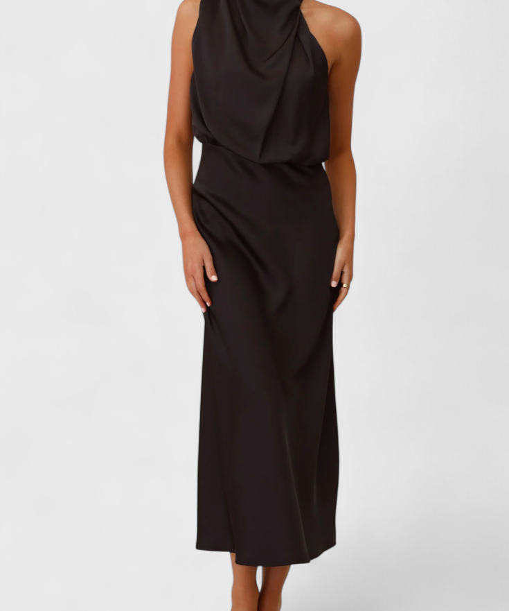 Rina - Eleganta Kleita ar Drapējumu