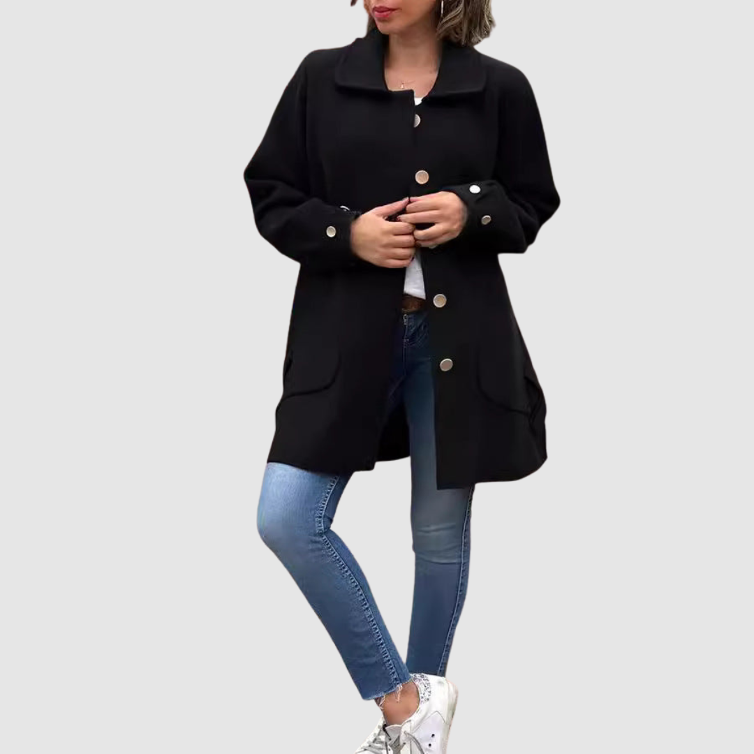 Martina - Klasisks oversized mētelis ar pogām