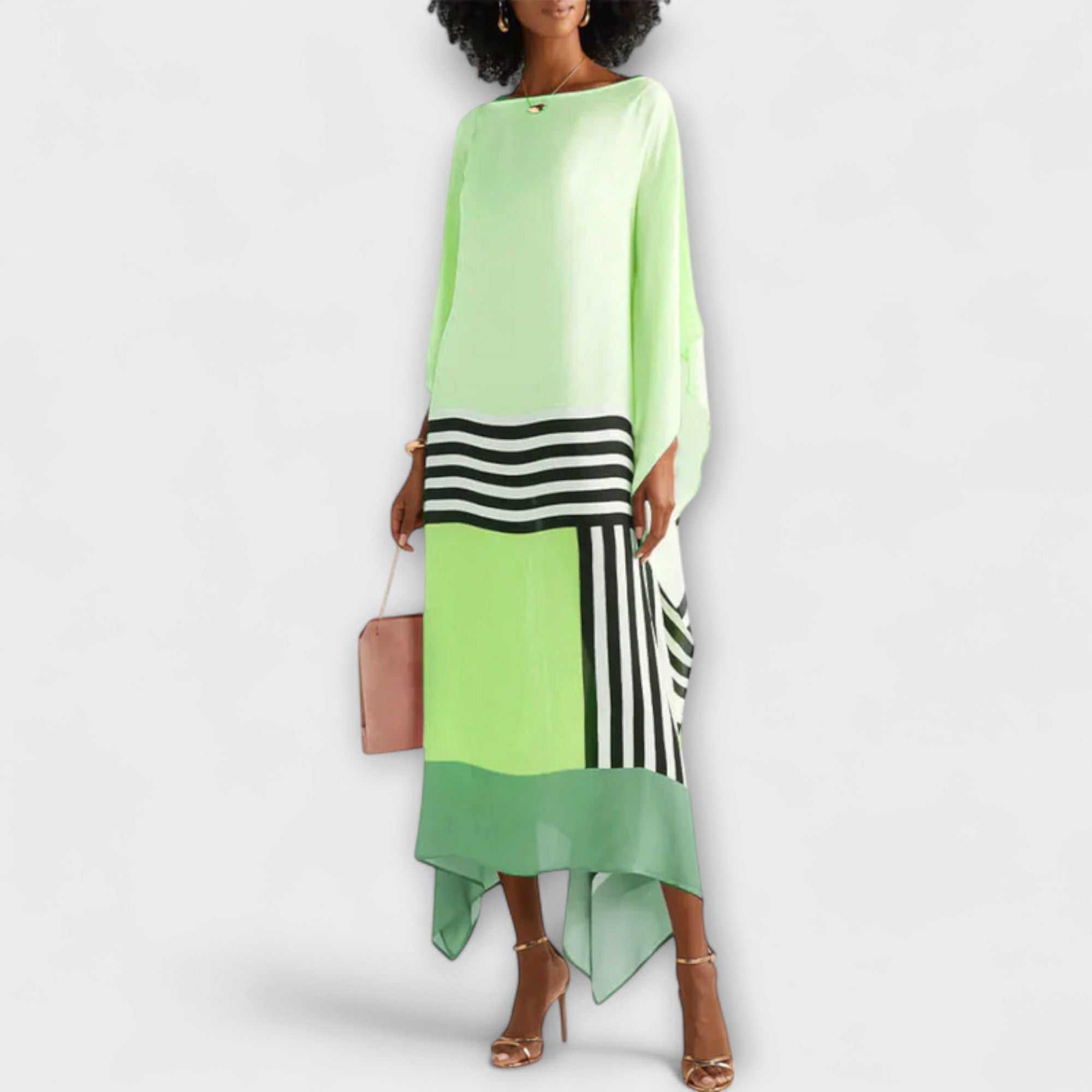 Elenora - Ģeometrisks kaftans ar brīvu griezumu