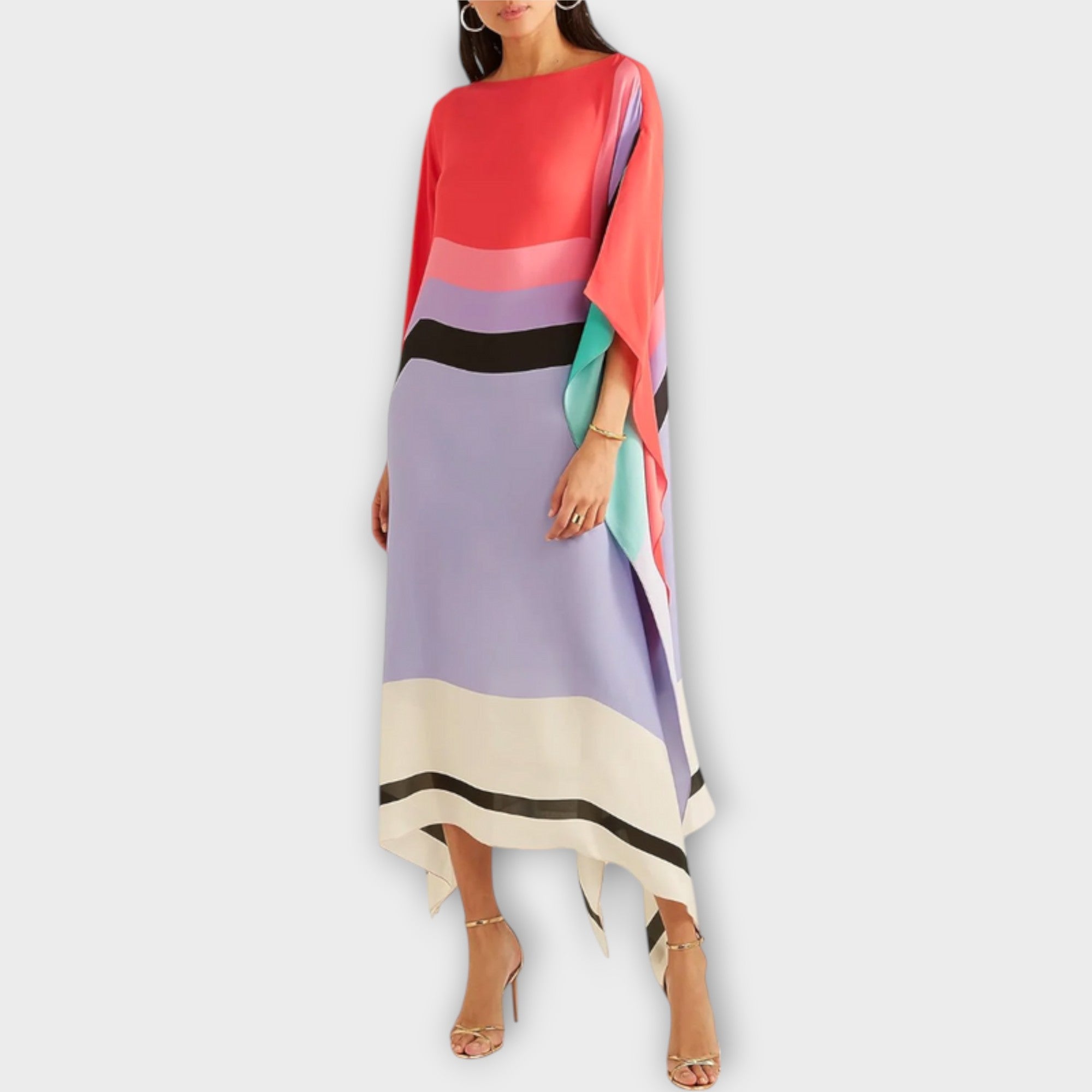 Elenora - Ģeometrisks kaftans ar brīvu griezumu