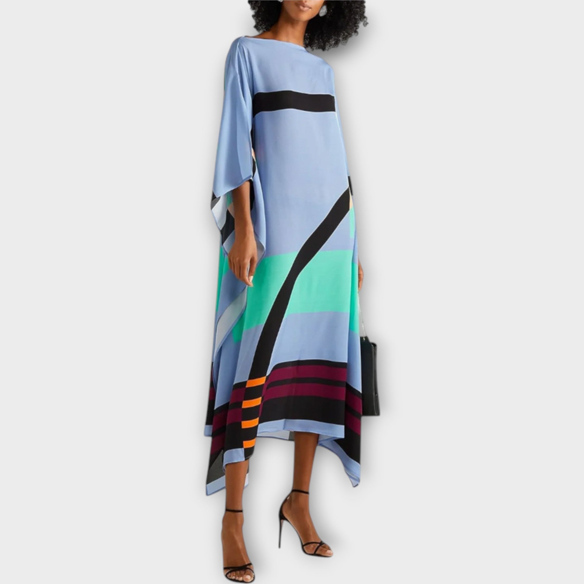 Elenora - Ģeometrisks kaftans ar brīvu griezumu
