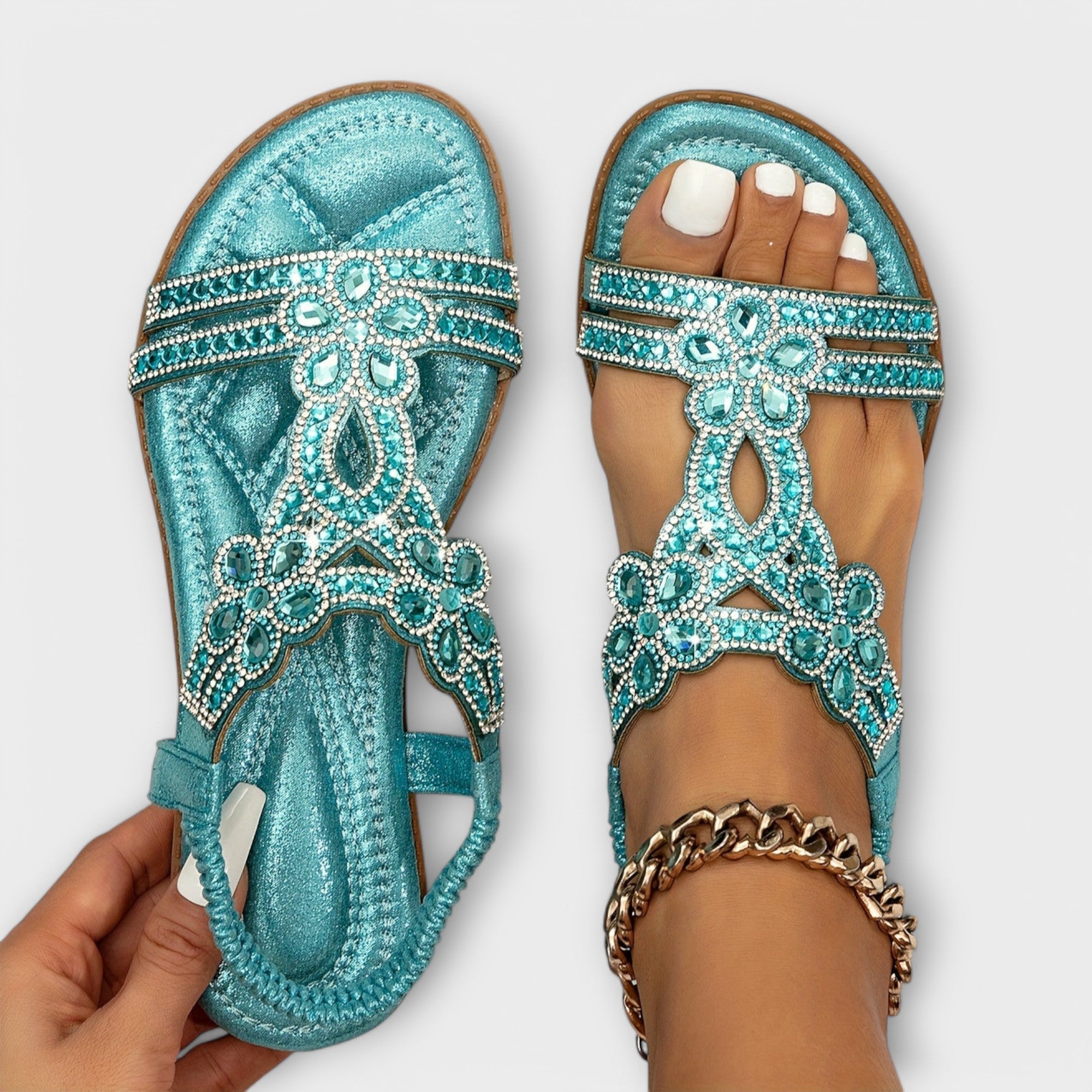 Birgit - Ortopediska sandaler med bohocharm