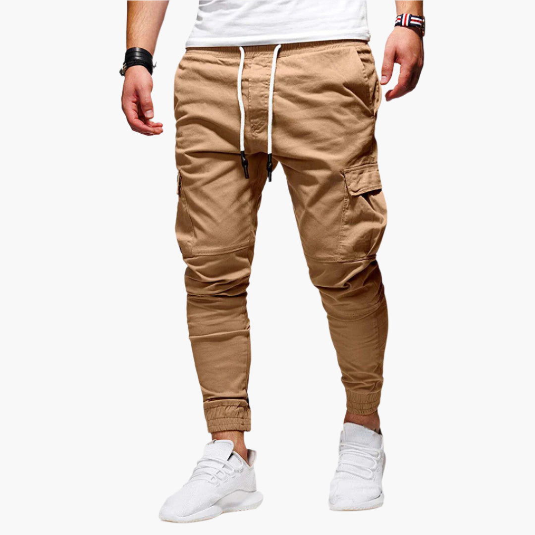 Tomáš – Vīriešu Cargo Jogginga Bikses – Modernas Streetwear Brīvdienu Bikses ar Kabatām un Elastīgu Jostu, Āra un Ikdienas Lietošanai