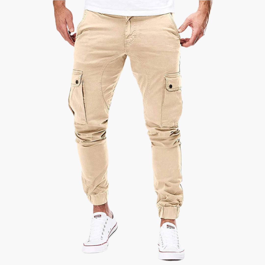 Tomáš – Vīriešu Cargo Jogginga Bikses – Modernas Streetwear Brīvdienu Bikses ar Kabatām un Elastīgu Jostu, Āra un Ikdienas Lietošanai