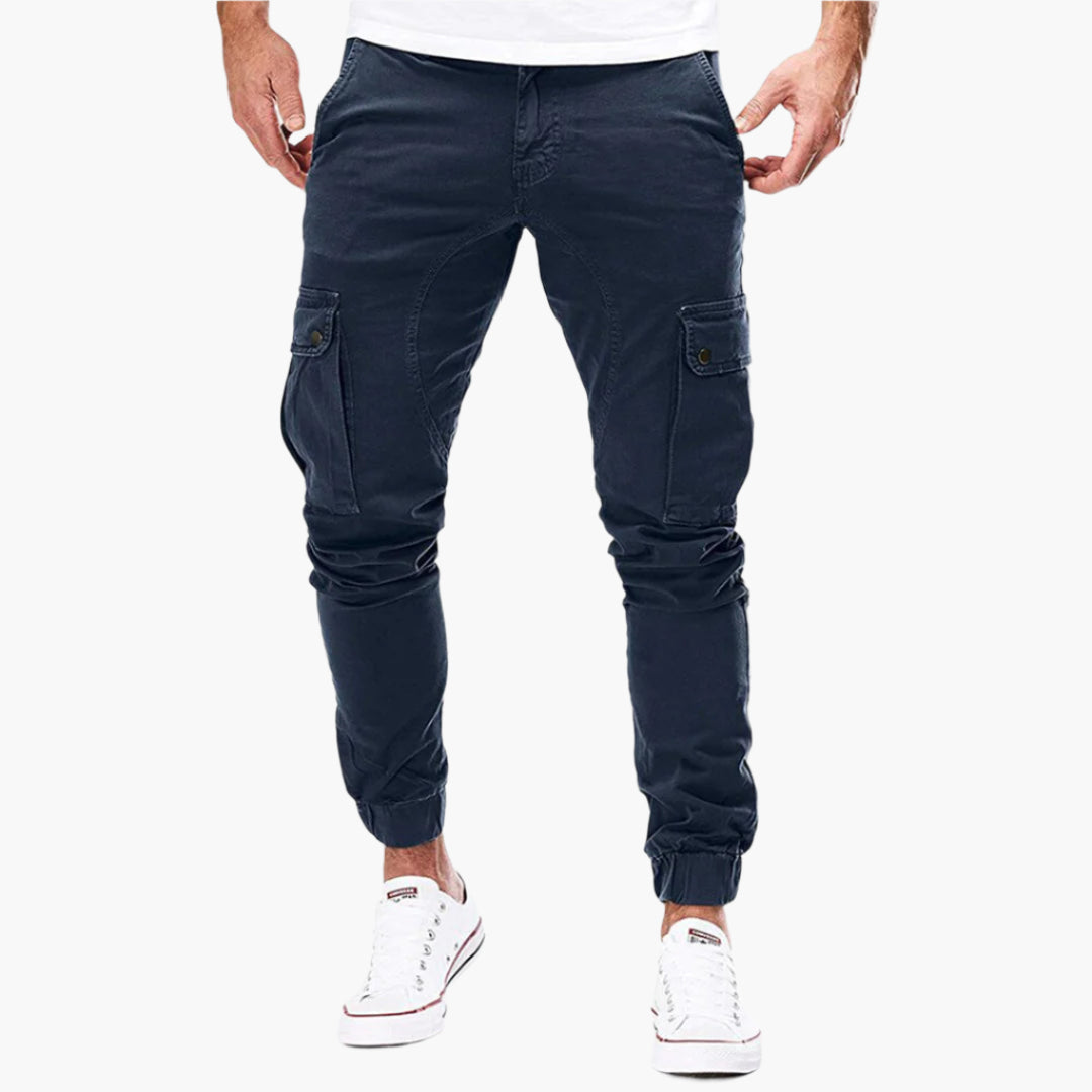 Tomáš – Vīriešu Cargo Jogginga Bikses – Modernas Streetwear Brīvdienu Bikses ar Kabatām un Elastīgu Jostu, Āra un Ikdienas Lietošanai