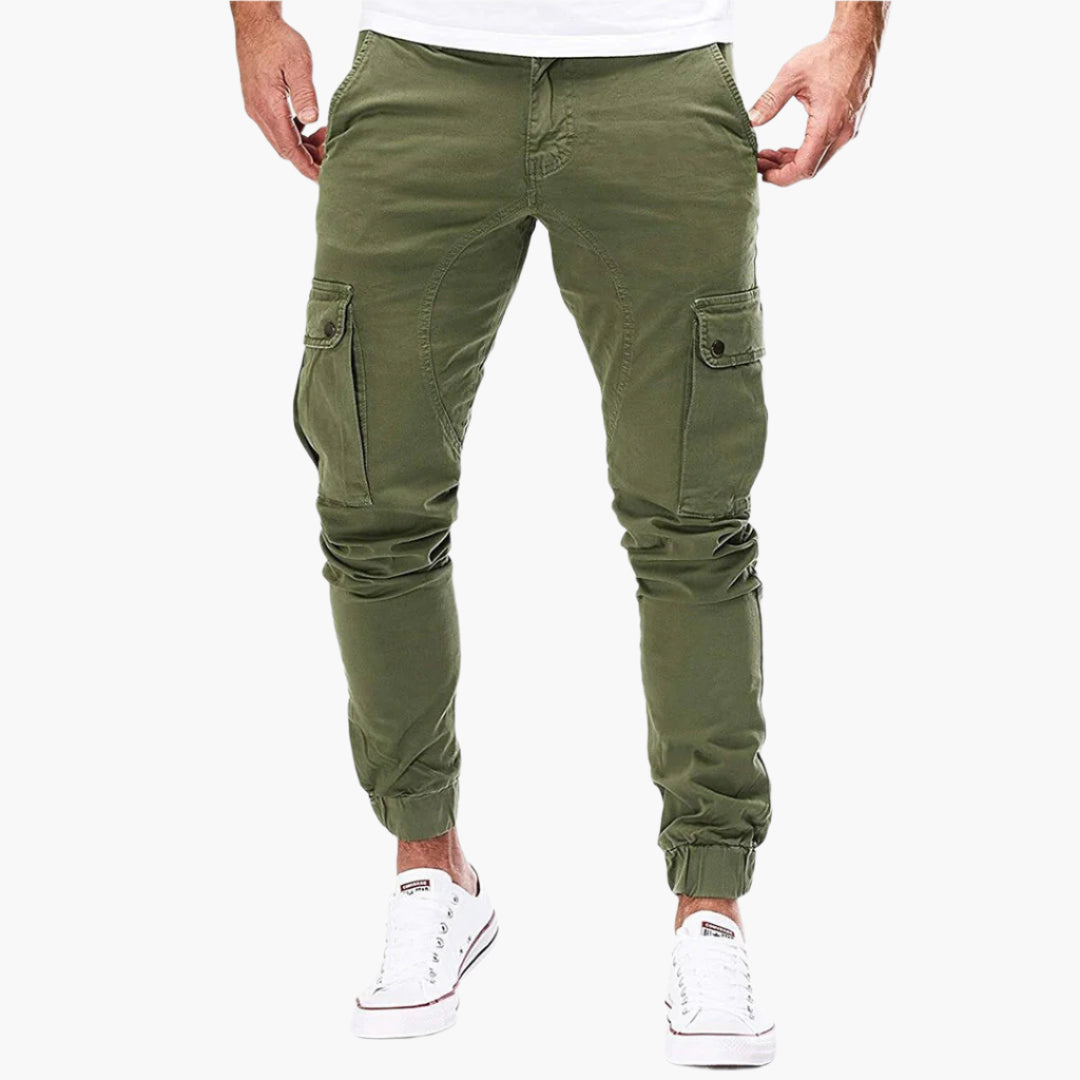 Tomáš – Vīriešu Cargo Jogginga Bikses – Modernas Streetwear Brīvdienu Bikses ar Kabatām un Elastīgu Jostu, Āra un Ikdienas Lietošanai