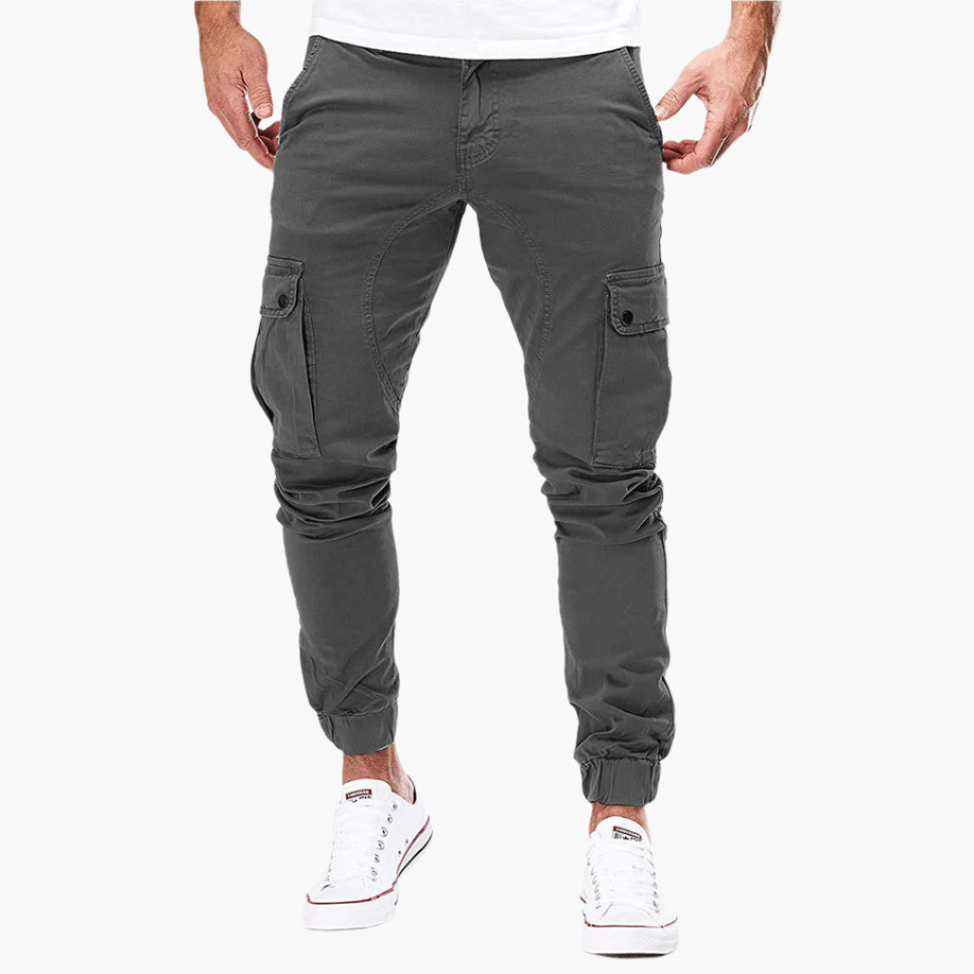 Tomáš – Vīriešu Cargo Jogginga Bikses – Modernas Streetwear Brīvdienu Bikses ar Kabatām un Elastīgu Jostu, Āra un Ikdienas Lietošanai