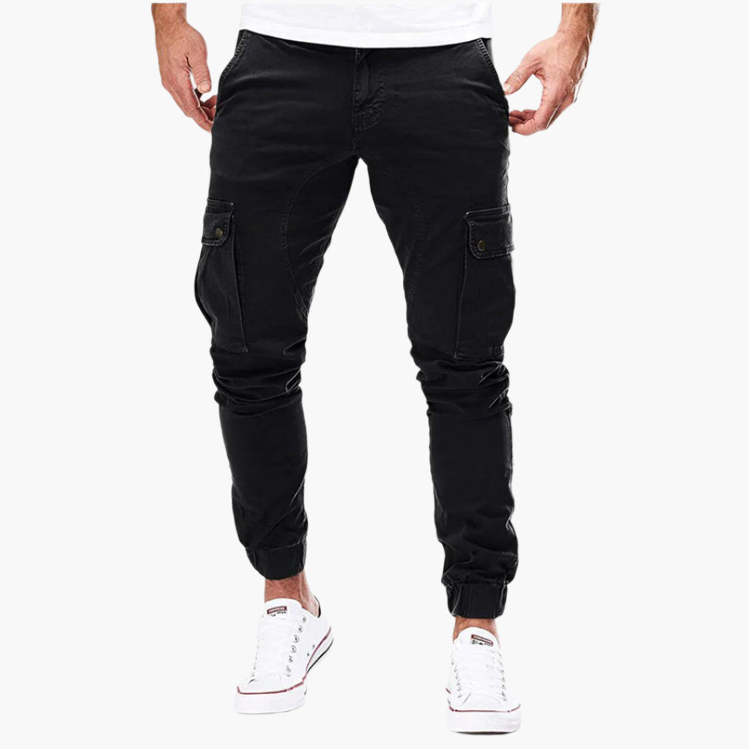 Tomáš – Vīriešu Cargo Jogginga Bikses – Modernas Streetwear Brīvdienu Bikses ar Kabatām un Elastīgu Jostu, Āra un Ikdienas Lietošanai