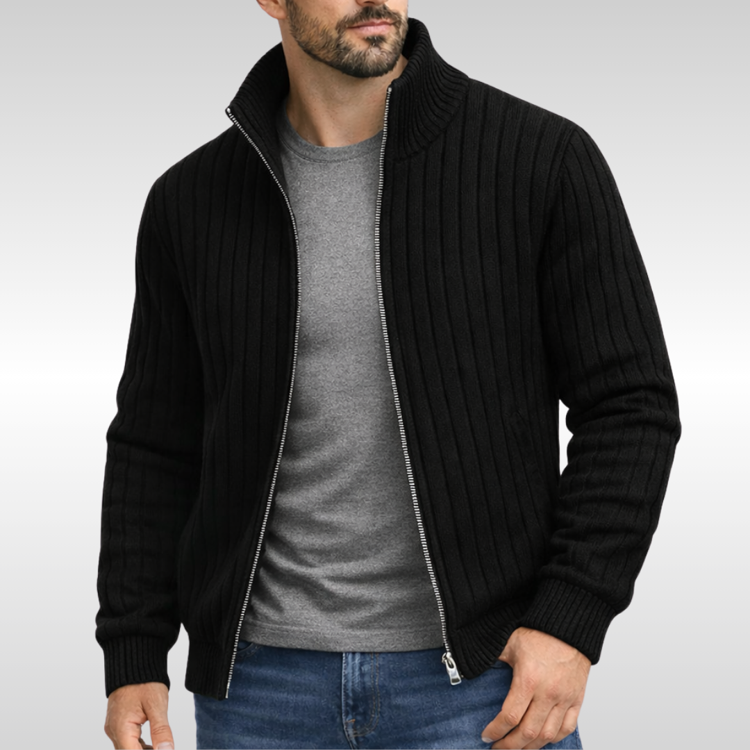 Tiberius™ – Elegants kardigans ar rāvējslēdzēju