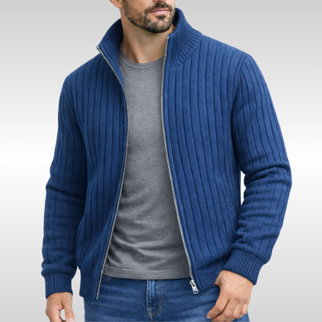 Tiberius™ – Elegants kardigans ar rāvējslēdzēju