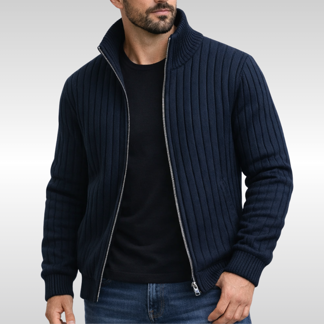 Tiberius™ – Elegants kardigans ar rāvējslēdzēju