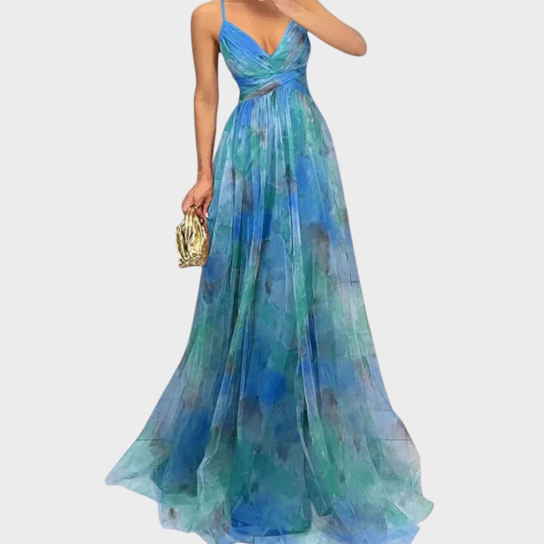 Mia - Ziedu Maxi Kleita Elegancei Bez Rūpēm
