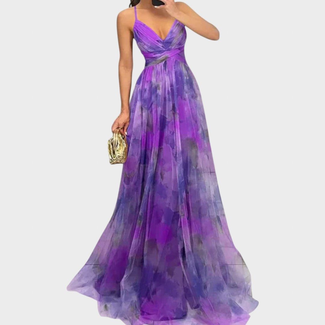 Mia - Ziedu Maxi Kleita Elegancei Bez Rūpēm