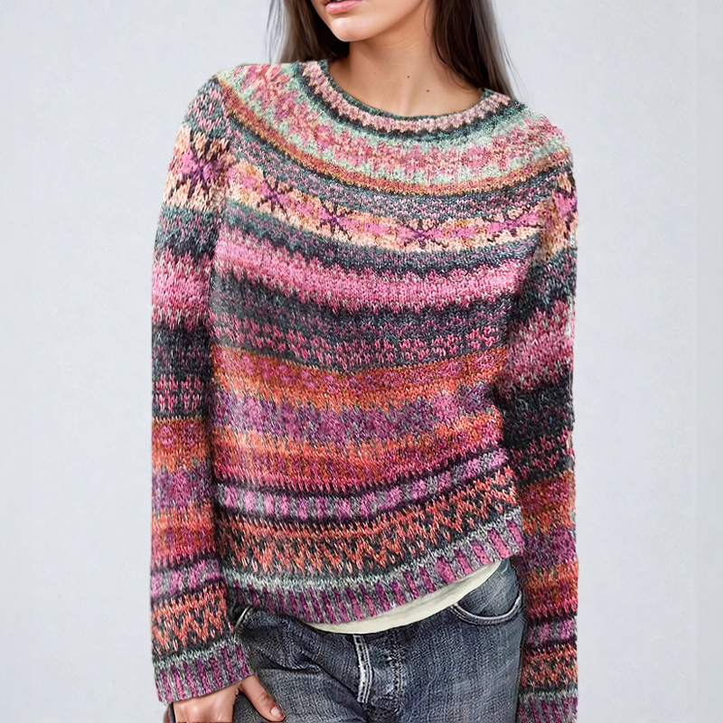 Анна | Классический джемпер Fair Isle
