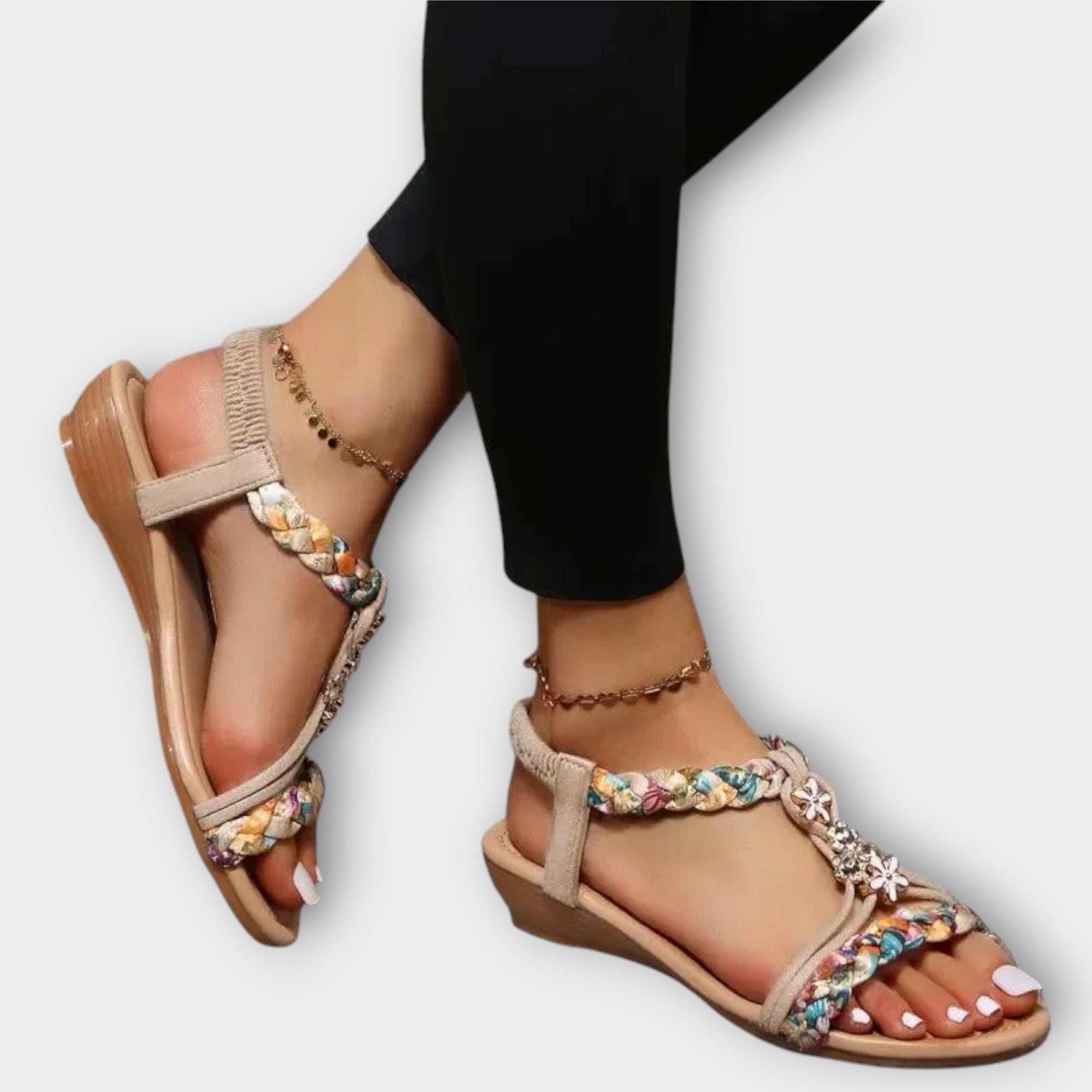 Komfortabli sieviešu sandales boho stilā