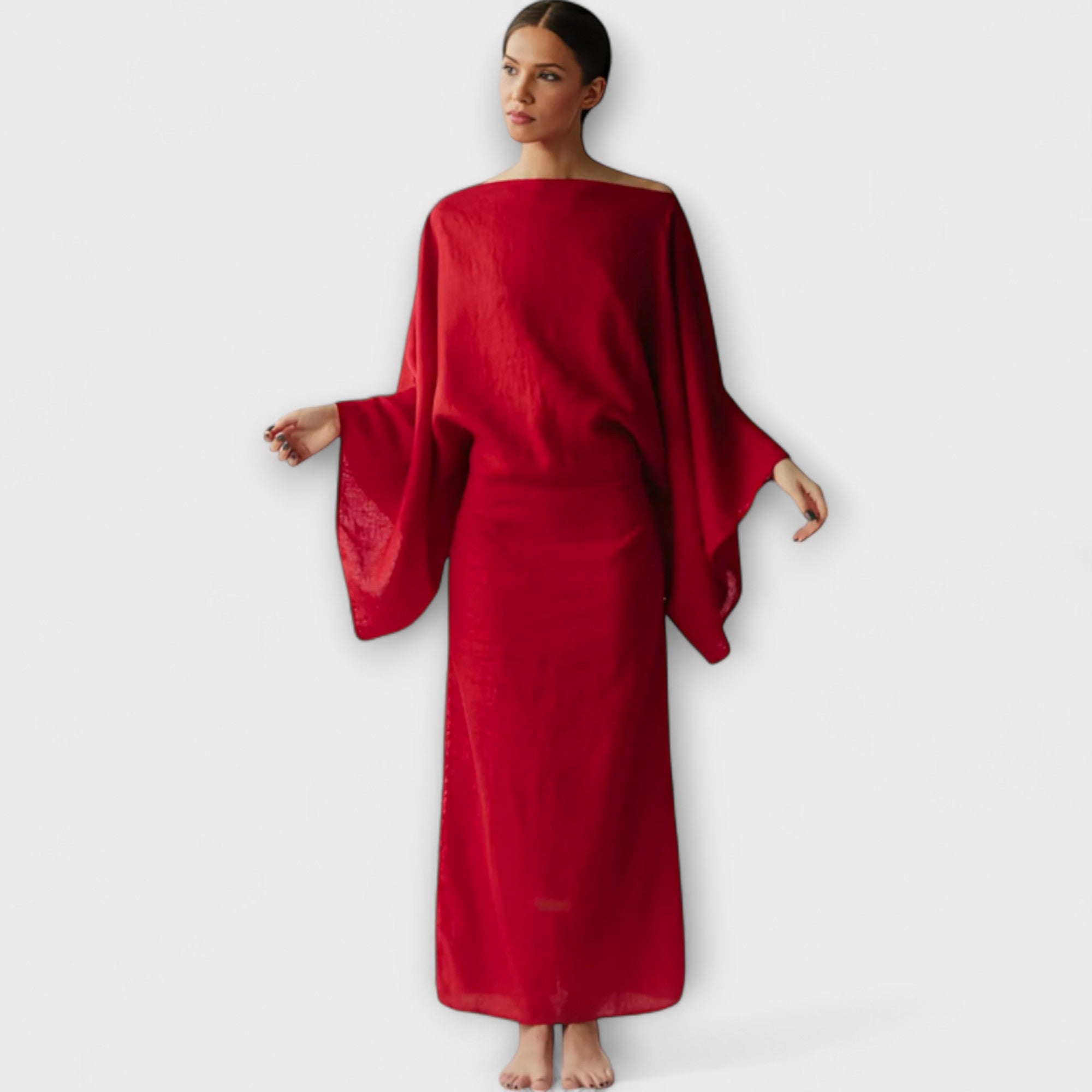 Dana - Kimono kleita, kas izgatavota no lina un kokvilnas