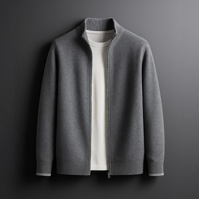 APOLO™ - ELEGANT ENFÄRGAD BLIXTLÅSJACKA